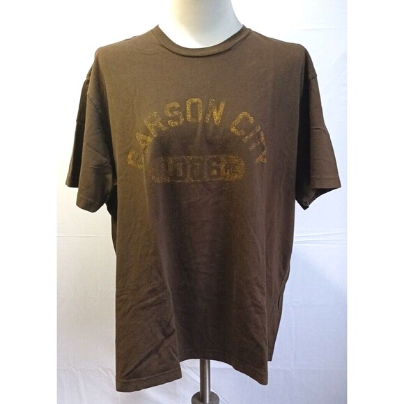 Vintage Old Navy Mens T Shirt Carson City Short Sleeve Brown XL - Picture 12 of 12